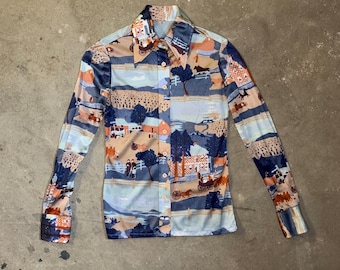 VINTAGE - Enrico Felini Style Disco Shirt - 70’s