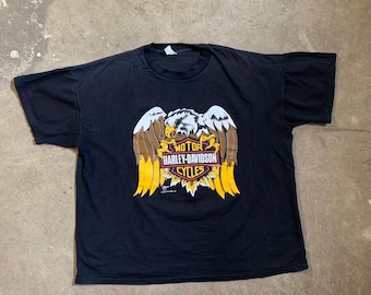 VINTAGE - HARLEY DAVIDSON Eagle T-shirt By Holoubek Inc - 1989