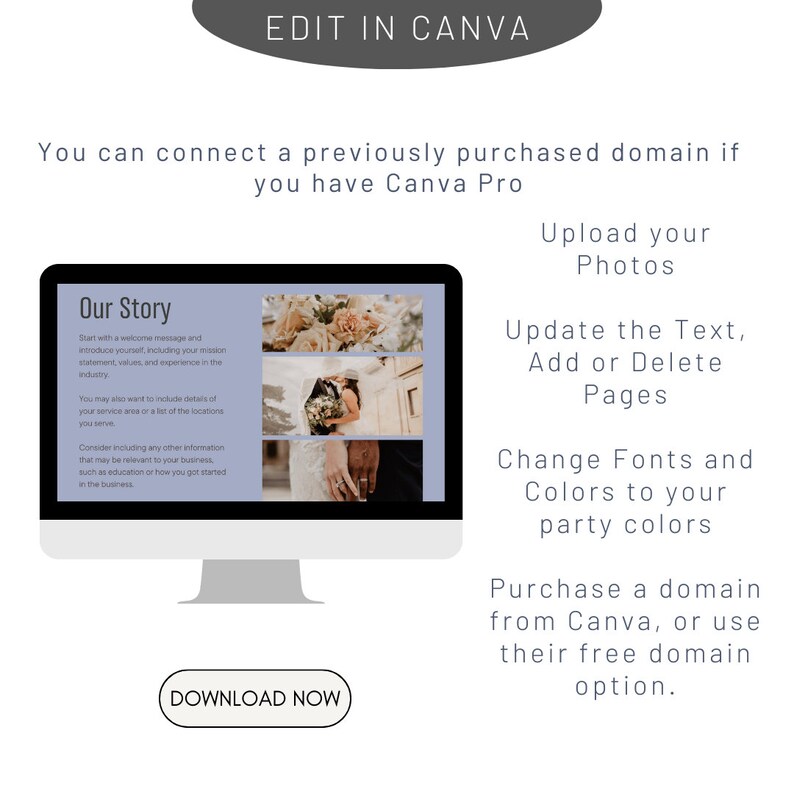 Wedding Officiant Website Template Celebrant Canva Website Editable Wedding Officiant Website Template Celebrant Canva Website Editable