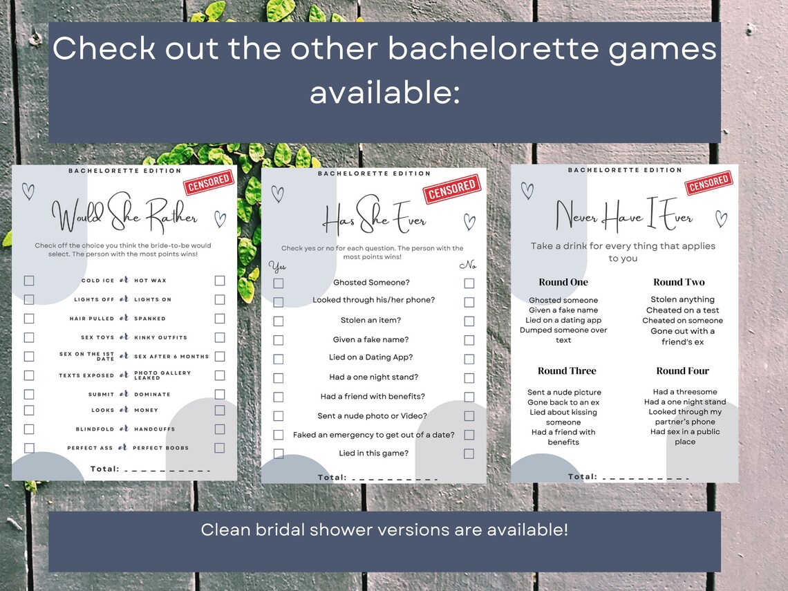 Dirty Mad Libs for Bachelorette Party or Hen Party Printable - Etsy