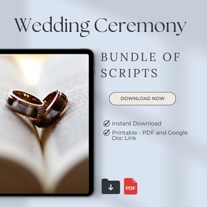 Bundle of Professional Ceremony Scripts Customize Your Wedding Vows for ...