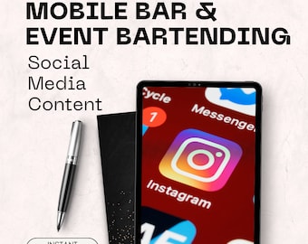 Der ultimative Mobile Barkeeper Social Media Kalender Themenvorschläge Copy für Instagram Facebook Pinterest TikTok Scripts Event Barkeeper