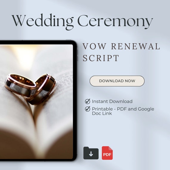Ring Ceremony Wedding Script - Universal Life Church