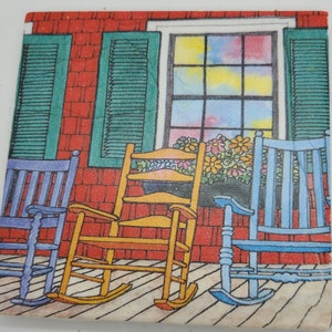 Rocking Chairs on Porch Coasters Rocking Chairs Tile Coasters Front Porch Coasters