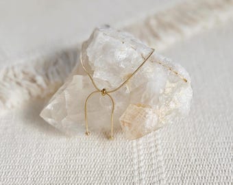 Lina Adjustable Slider Anklet || Silver Gold Stainless Steel || Layering || Chunky || Waterproof Tarnishproof || Boho