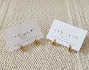 Golden Drishti Drop Earrings || Gold Stainless Steel || Teardrop || Minimalist || Waterproof Sensitive Ears