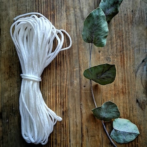 Super soft elastic cord, elastic for face mask, soft elastic, white elastic, round elastic, 3mm elastic, mask elastic