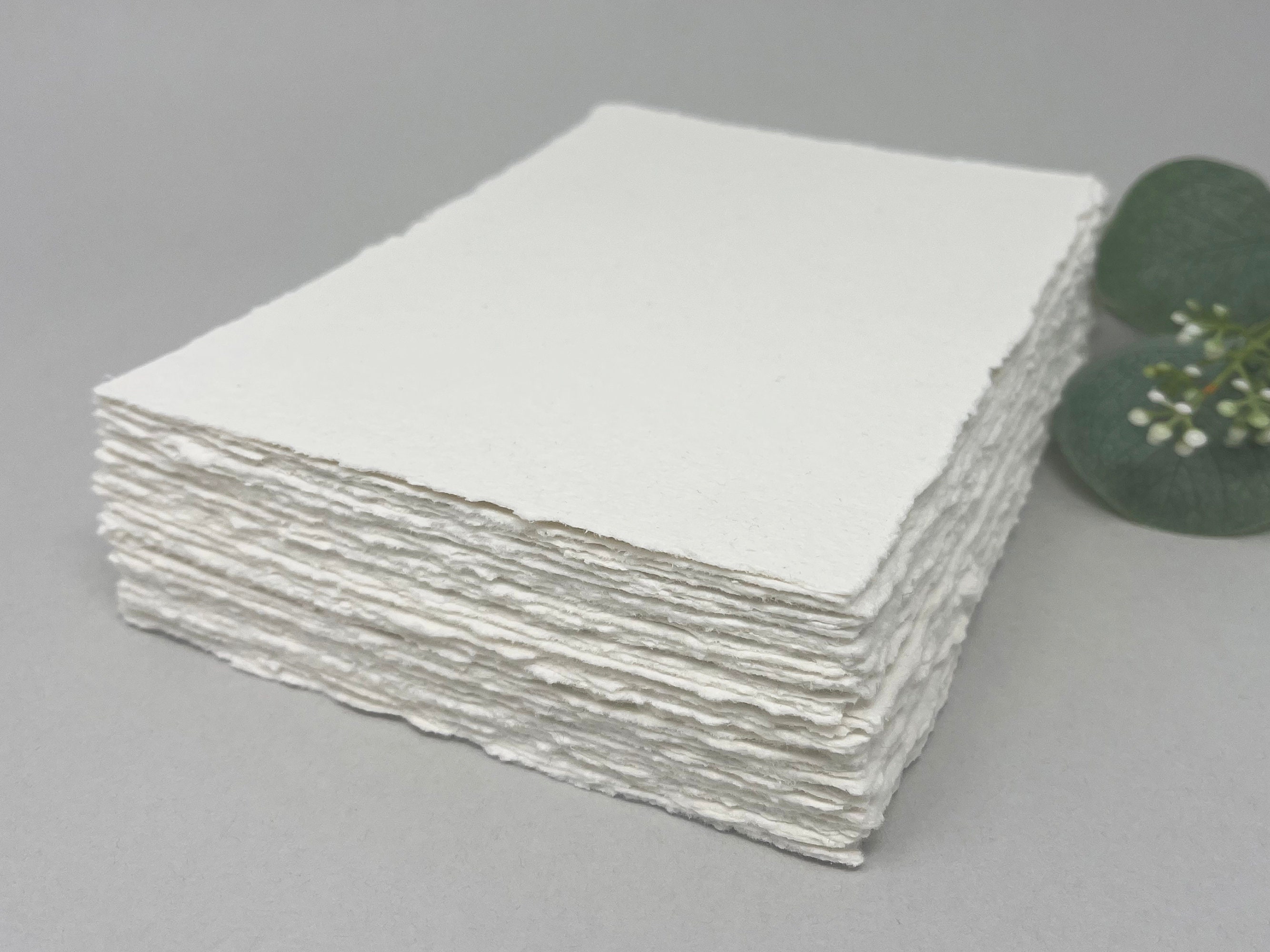 200 Pack Paper, Deckle Edge Paper, Custom Made Paper, Handmade