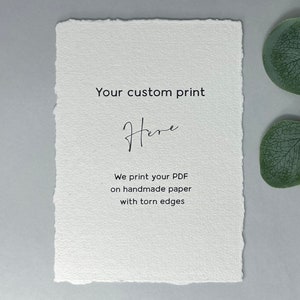 Deckled Edge Handmade Paper Wedding Invitations Letterpress Printed Gray —  Sofia Invitations and Prints