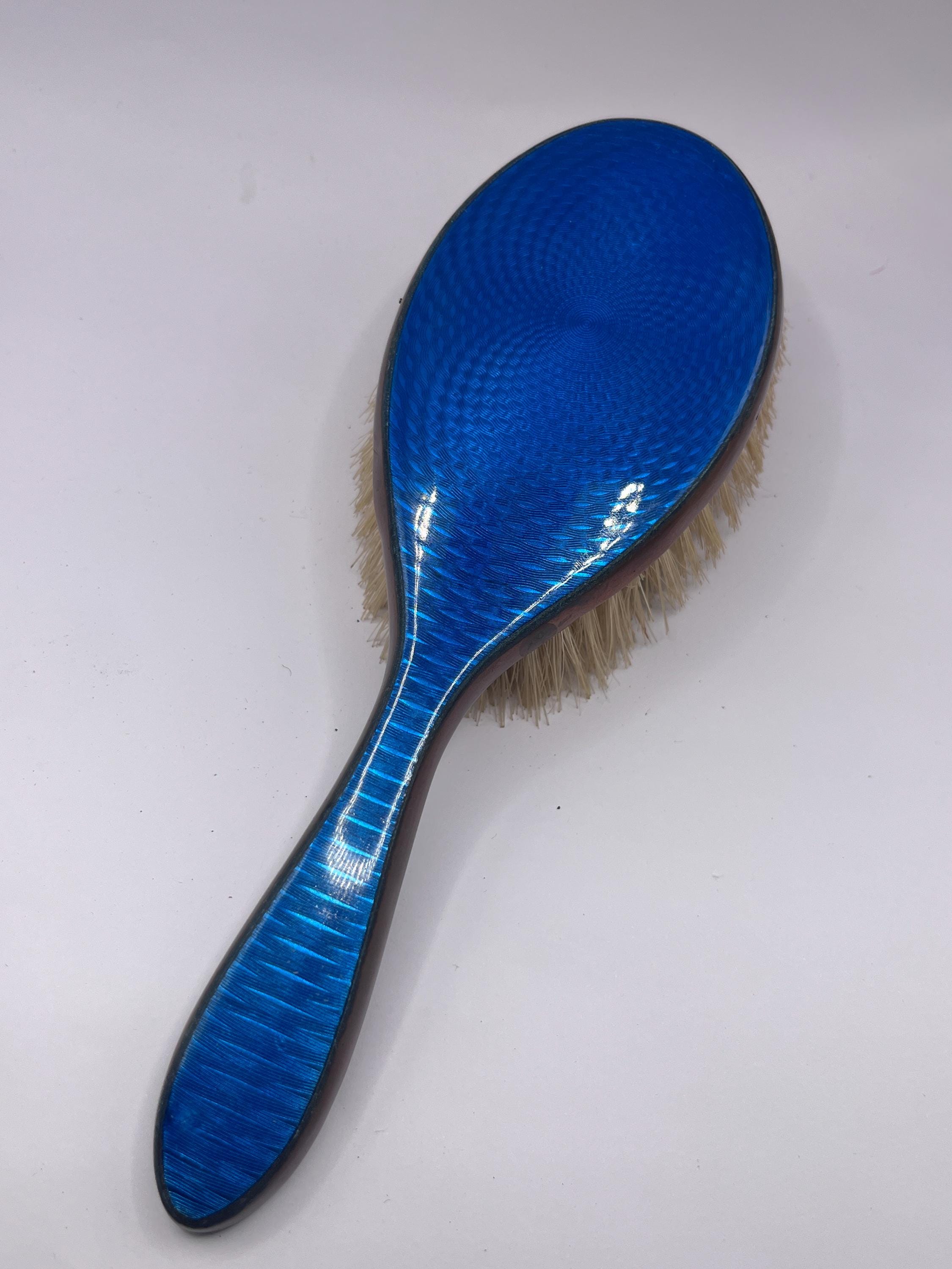 Vintage BRECK  Hairbrush - Blue EZ GRIP Styler Vintage Breck Hairbrush Rounded Wood Amber | Mercari main image 3