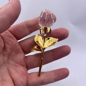 Swarovski Crystal Rose Brooch - Etsy