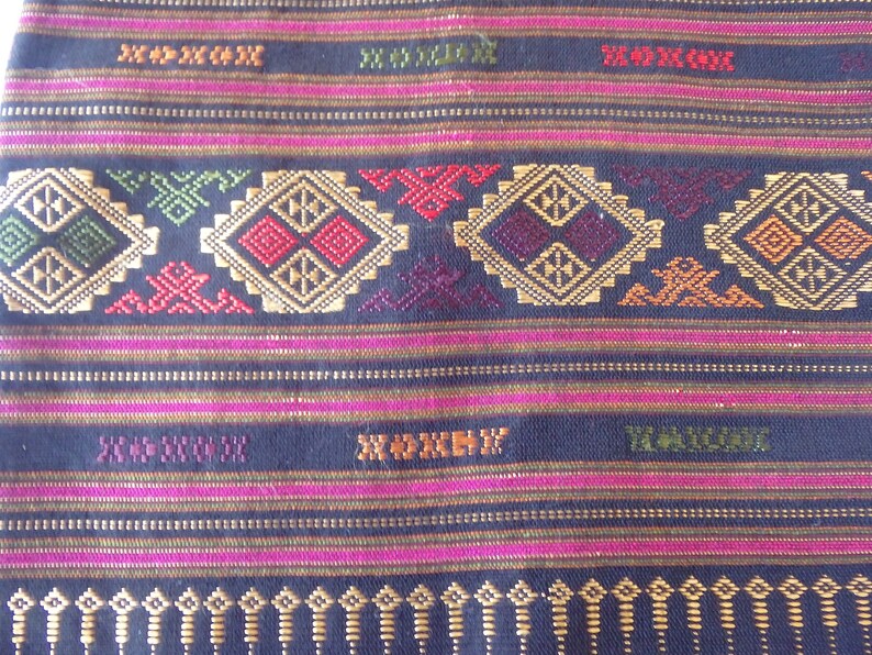Pink in colour Traditional Laos style Cotton and silk blend Sinh tube skirtwrap around skirtsarong