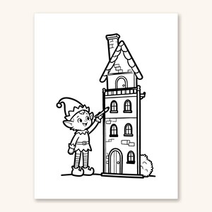 Christmas Coloring Pages for Kids, Santa Coloring Pages, Elf Coloring Pages, Christmas Activities for Kids, 30 Printable Pages (PDF) imagen 4