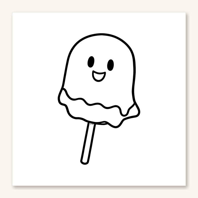 Desenhos para colorir de Halloween Kawaii, 30 guloseimas fofas com rostinhos, desenhos fáceis e vibrantes para crianças e adolescentes (Download em PDF) imagem 4