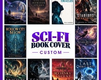 Custom Sci-Fi Book Cover, Premade Ebook Art, Science Fiction Kindle KDP Design for Indie Authors