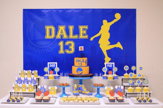 Basketball Themed Backdrop - PDF and JPEG File via Email Delivery Only - You Print Your Own Il_570xn