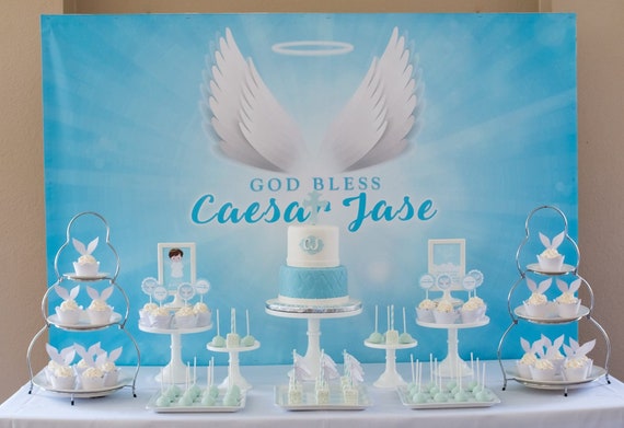 Angel Heavenly Themed Backdrop - .JPEG File via Email Delivery - You Print Your Own Il_570xn