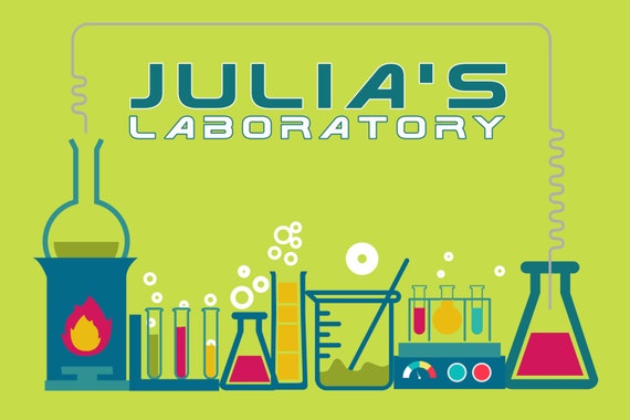 Mad Scientist Party Backdrop - Printable Digital File Only - YOU PRINT Il_570xn