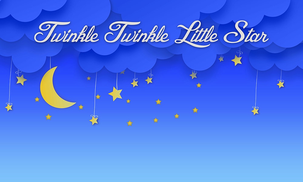 Personalisierte Twinkle Twinkle Little Star unter dem Motto Party  Hintergrund JPEG-Datei per e-Mail-Zustellung SIE PRINT -  Österreich