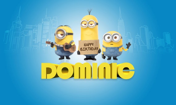 Minions Themed Party Backdrop - Printable Digital File Only - YOU PRINT Il_570xn