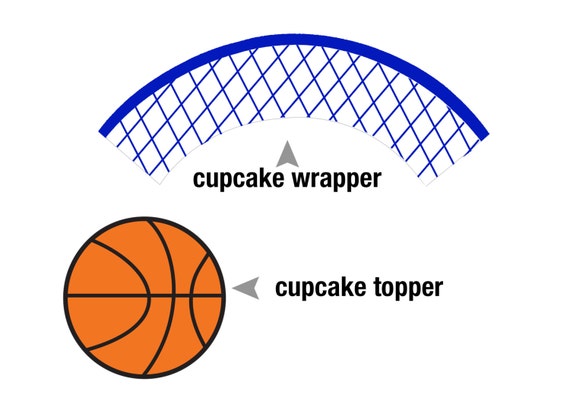 Cupcake Topper and Cupcake Wrapper- .jpeg & .pdf only - INSTANT DOWNLOAD Il_570xn