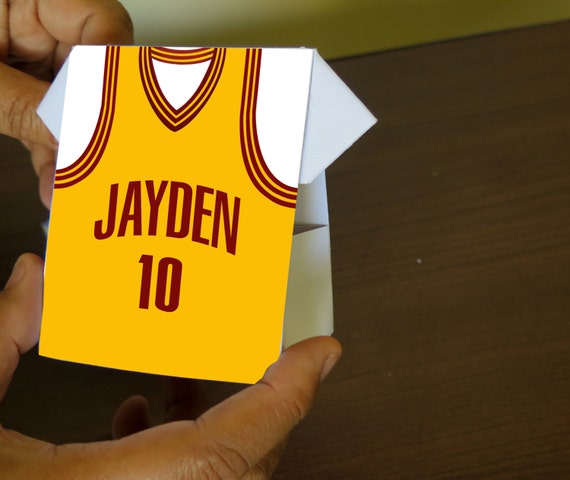 Personalized Jersey Shirt Design Only for Basketball Origami Shirt Favor Box - Printable - You Print - JPEG File - Delivery via Email Only Il_570xn
