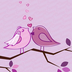 Love Birds Themed Wedding Backdrop Printable 20 x 30 INSTANT DOWNLOAD You Print image 2