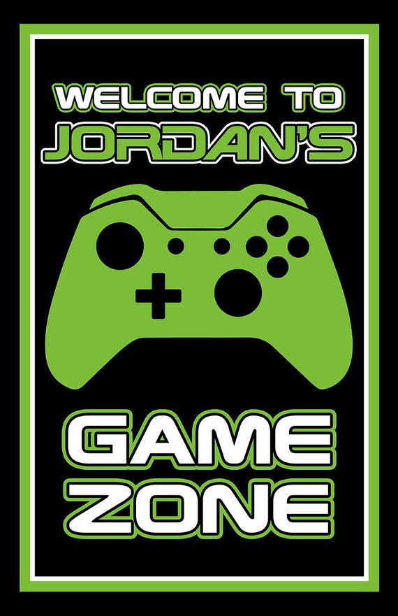 Video Game Themed Party - Personalized Welcome Sign - You Print - JPEG & .PDF File Only Il_570xn