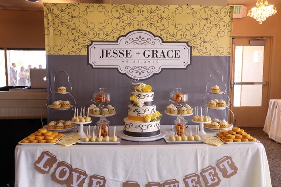 Yellow and Gray Backdrop - .JPEG File via Email Delivery - You Print Your Own Il_570xn