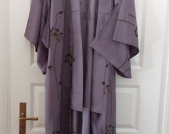 1980's summer long kimono / Size M-L