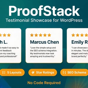 Plugin de testimonios de WordPress para entrenadores. Muestra de reseñas de clientes con calificaciones por estrellas. 5 diseños. Slider de testimonios. Widget de reseñas con prueba social.
