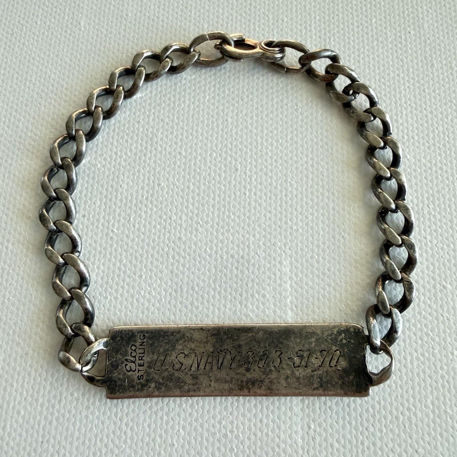 Elco社製　vintage ID bracelet Vintage Elco Id Bracelet - Etsy