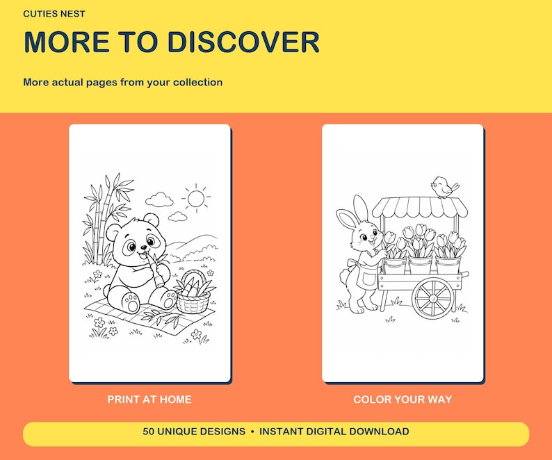 Cute Spring Coloring Pages for Kids, 50 Original Spring Designs ...