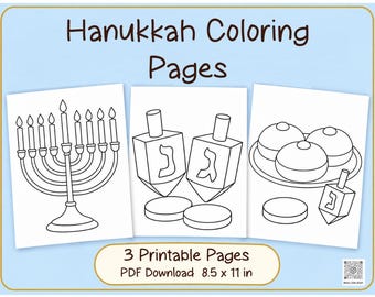 Desenhos para colorir de Hanukkah