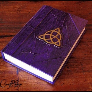 Book of Shadows Triquetra Different colors medium size A5 22x16 cm wicca pagan magic diary image 1