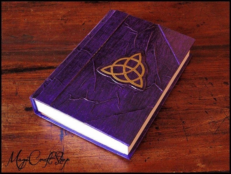 Book of Shadows Triquetra Different colors medium size A5 22x16 cm wicca pagan magic diary image 1