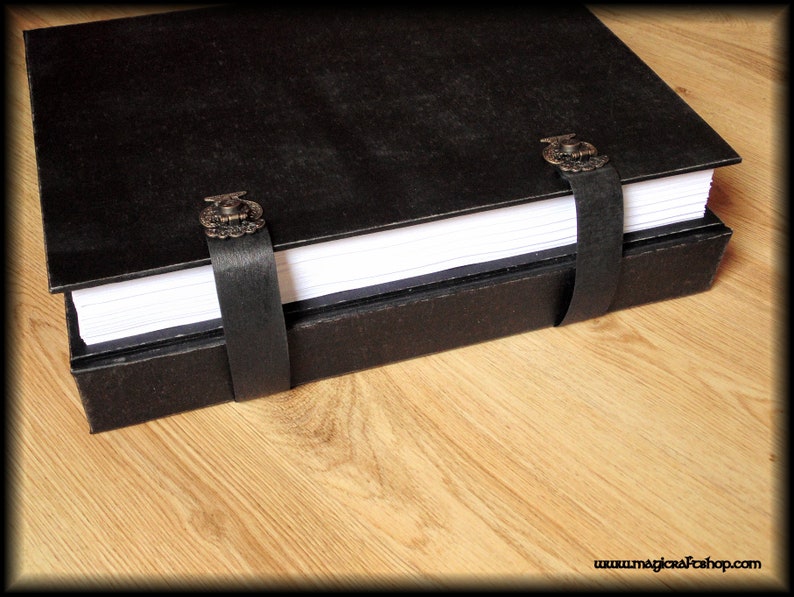 PRACTICAL MAGIC Locks Book of shadows empty blank pages with screws 3 sizes: A3 A4 A5 Customizable wicca pagan spell image 4