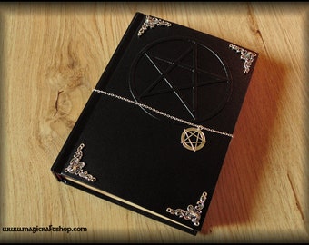 PENTACLE Libro de las Sombras - 500 páginas de marfil - tamaño mediano A5 22x16 cm ( 8,27x6,3 pulgadas ) magia del diario pagano wicca