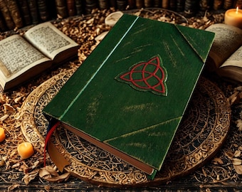 Charmed Book of Shadows Replica – Grimoire with original Pages | Wicca Spellbook | Custom Handmade | English & Italian A6 - 11x16 cm | wicca