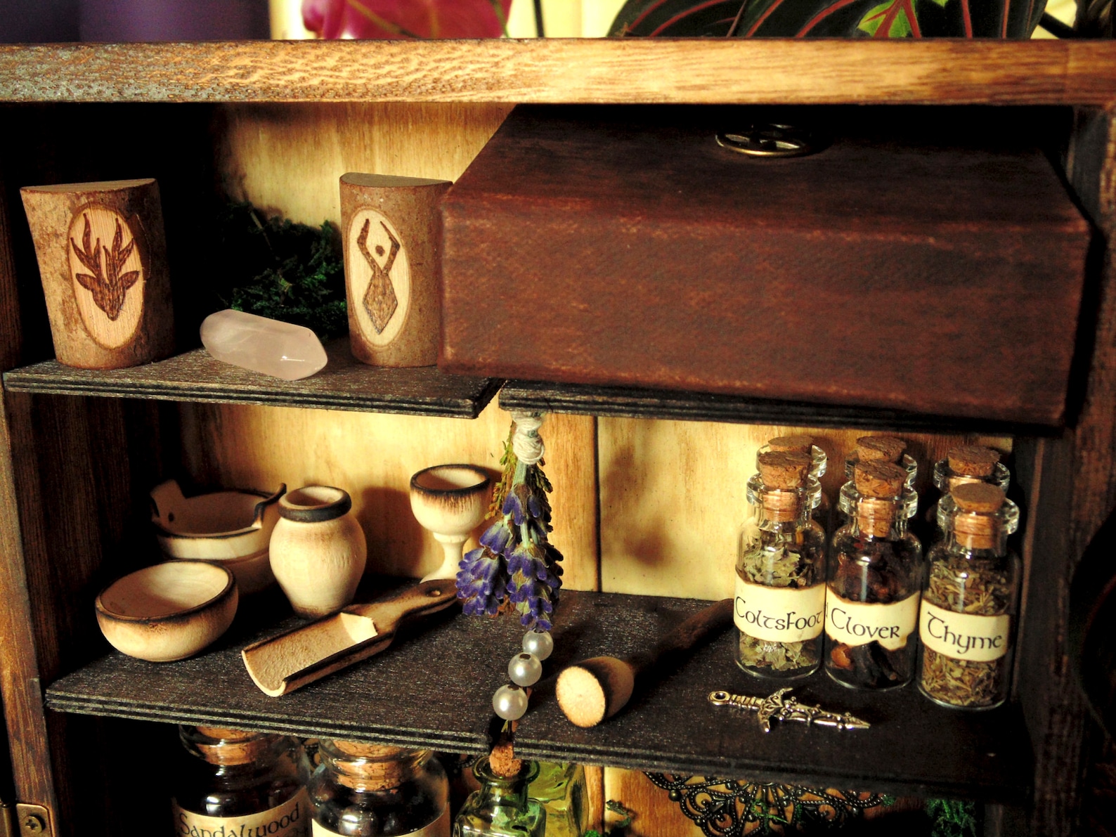 Witch Ritual Set Witch Wicca Cabinet Altar Set Started Kit Witch Magic Tools Pagan Book ...