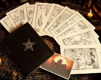 Night Gate Book Replica Inspired by The Ninth Gate | Occult Grimoire Prop | Gothic Witchcraft Decor - original latin pages - A5 size