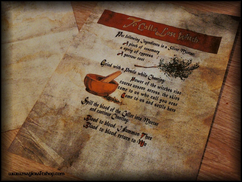 Parchment pages HD printed A4 size in two different kind of Etsy