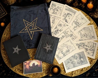 Night Gate Book Replica Inspiriert vom Neunten Tor | Okkulter Grimoire Prop | Gothic Witchcraft Decor - original lateinische Seiten - A5 Format
