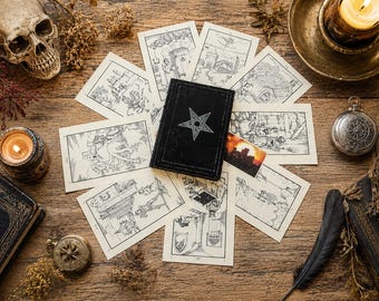 Night Gate Buch Replica Inspiriert durch den Film The Ninth Gate | Okkulter Grimoire Prop | Gothic Witchcraft Decor - original lateinische Seiten - A4 Format