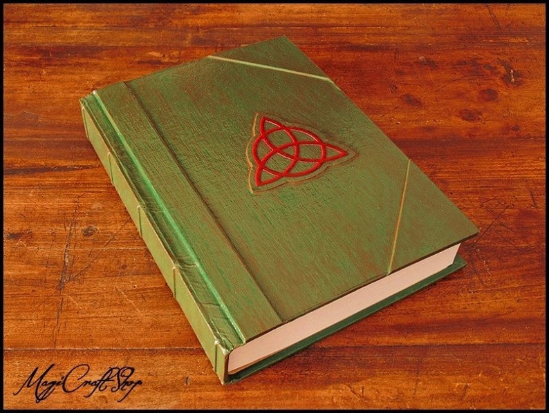 Charmed Book of shadows replica with ivory pages BIG size 31x22 cm, wicca rituals demons original english french italian pages image 2