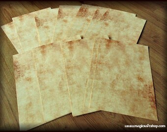 Parchment pages HD printed - A4 size in two different kind of paper: 80 and 160 gsm