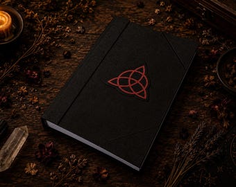 Book of shadows CHARMED DARK with Triquetra symbol - BIG size 31x22 cm ( 12,61x8,27 inch )