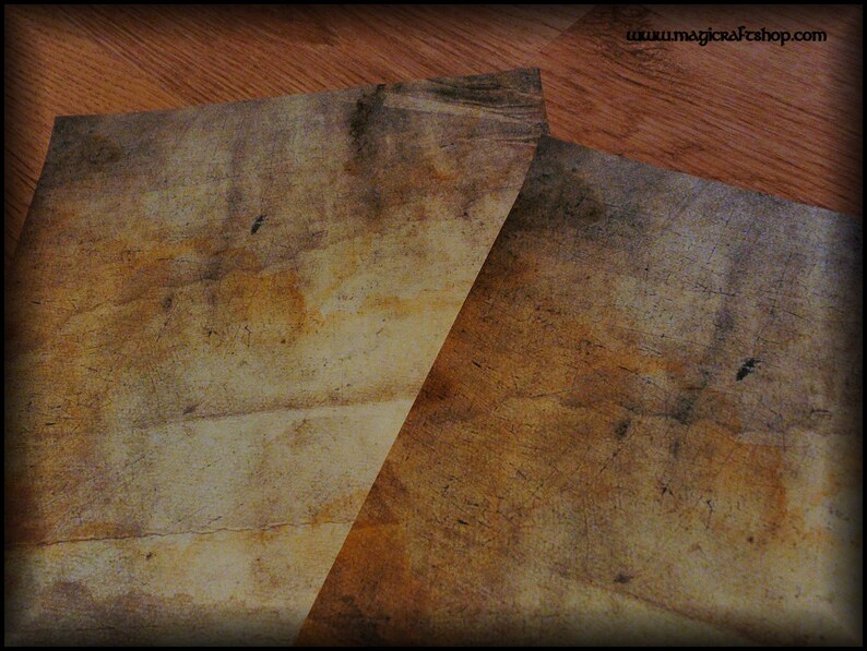 Parchment Pages HD Printed A4 Size in Two Different Kind of Etsy