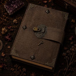 PRACTICAL MAGIC Book of shadows - BIG size A4 31x22 cm - replica blank pages removable pages screws binding fixed binding grimoire diary image 1