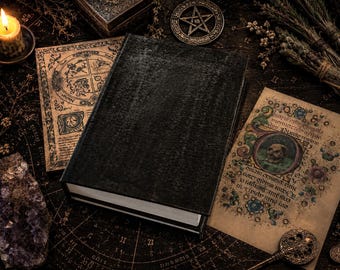 Practical Magic Book of Shadows – Handmade Grimoire Replica – Custom Pages & Binding – 1300 Blank Pages - removable pages - wicca